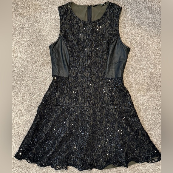 Ark & Co Sequin Dress w/ Leather Side Panels - Picture 11 of 13